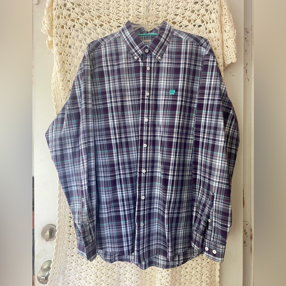 Cinch plaid shirt, excellent condition, size M